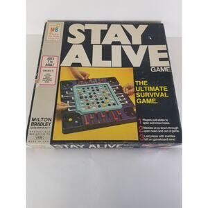 VINTAGE Stay Alive COMPLETE Milton Bradley 1971 Marble Ultimate Survival Game